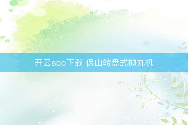 开云app下载 保山转盘式抛丸机